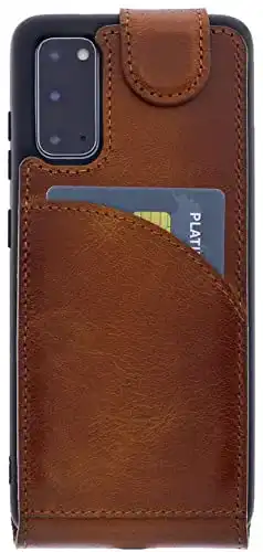 Burkley Leder Flip Case für Samsung Galaxy S20 Plus mit 360° Schutz