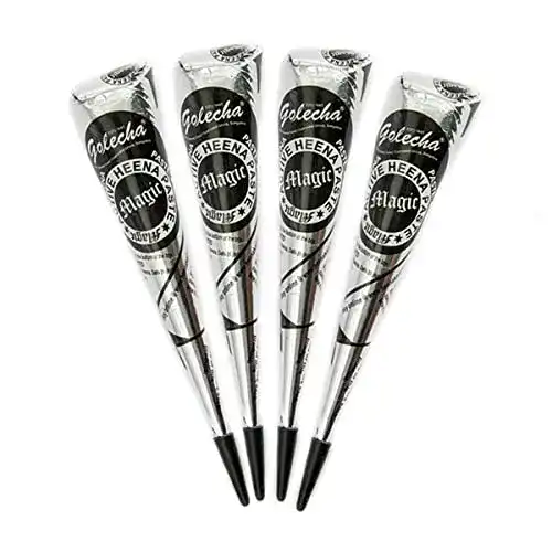 Henna-Tattoo-Farbe Fadeda 4x Golecha Magic Heena Cone Paste