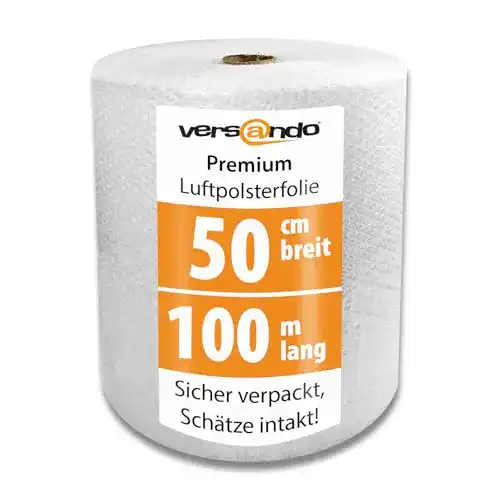 Verpackungsfolie Versando Luftpolsterfolie 100m x 0,5m für Versand und Umzug