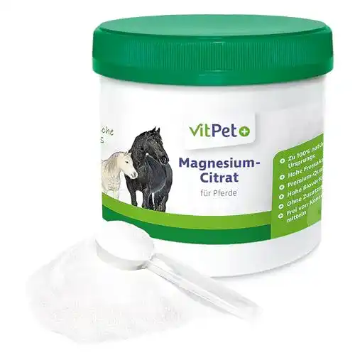 Magnesium für Pferde VitPet+ Magnesiumcitrat Unterstützung für Muskulatur und Nervensystem