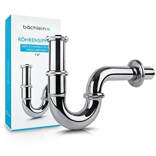 Raumsparsiphon Bächlein Universal Siphon für Waschbecken