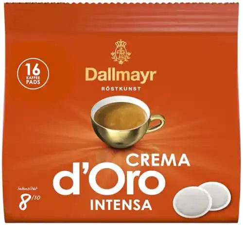 Dallmayr Kaffee Crema d’oro Intensa Kaffeepads, 5er Pack