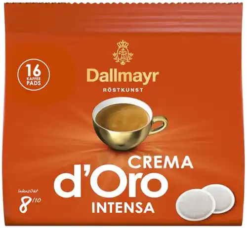 Dallmayr Kaffee Crema d’oro Intensa Kaffeepads, 5er Pack