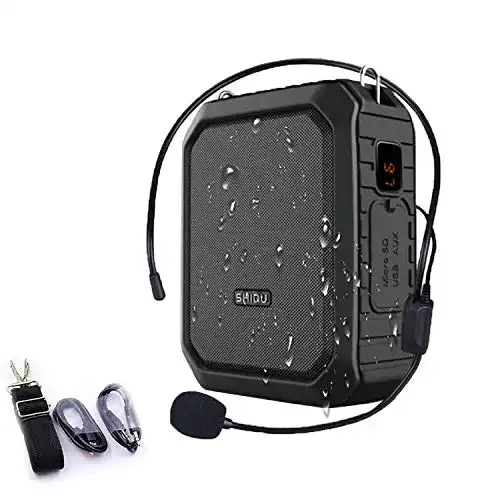 Sprachverstärker Shidu Bluetooth 18 W mit kabelgebundenem Mikrofon