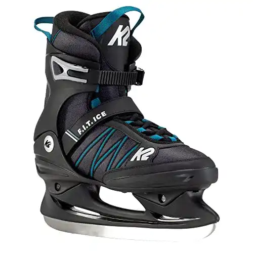 K2 Skates Herren F.I.T. Ice Schlittschuhe in Schwarz-Blau EU 40.5