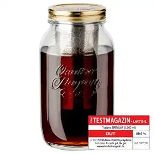 Cold Brew Kaffeebereiter Dripdrip Brewjar XL für 1500 ml