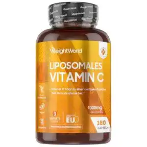 Liposomales Vitamin C 1000mg von Weightworld – 180 vegane Kapseln