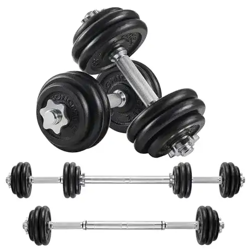 Kurzhantel Set von SONGMICS, 2-in-1 Hanteln im 2er Set mit je 15 kg