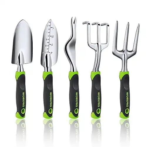Gartenwerkzeug-Set WORKPRO, 5-teiliges Set aus Aluminiumguss