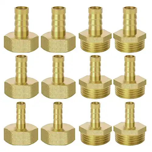 Schlauchkupplung Gzhaizhuan 12 Stück 1/2 Zoll Schlauchanschluss 8mm