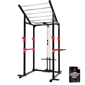 Power Rack Sportstech FPR350 mit Klimmzugstange und Latzugsystem