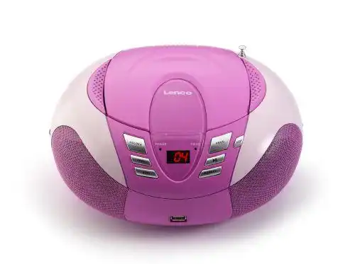 Lenco SCD-37 CD-Player für Kinder mit FM-Radio und USB-Anschluss