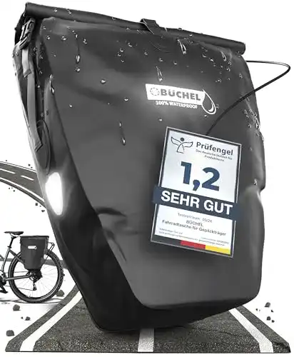 Büchel Fahrrad-Werkzeugtasche für Gepäckträger 25,4 L wasserdicht