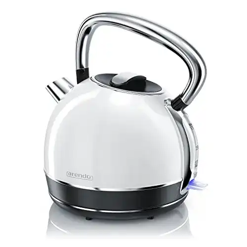 Edelstahl Wasserkocher Arendo mit 1,7 Litern und 2200 Watt