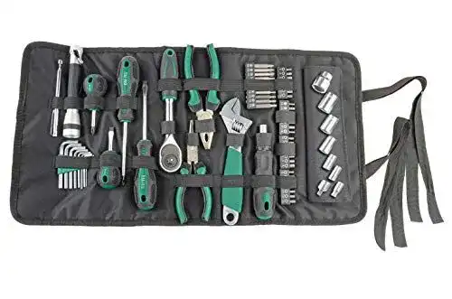 Motorrad Bordwerkzeug Brüder Mannesmann Werkzeug Rolltasche 65-teilig