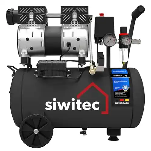 Flüsterkompressor Siwitec SK-750 mit 750 W und 24 L Kessel