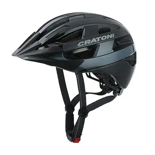 Cratoni Velo-X Fahrradhelm in Schwarz Glanz für Kopfumfang M/L
