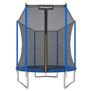 Ultrasport Uni-Jump Trampolin für Kinder im Freien mit Sicherheitsnetz
