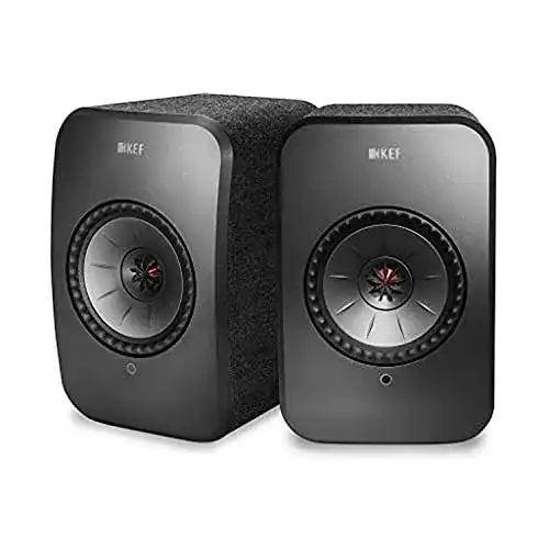 KEF LSX WLAN Lautsprecher in Schwarz Aktivlautsprecher mit Multiroom-Funktion