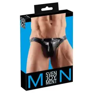 Svenjoyment Herren Tanga String mit Beutel und Funktionsloch