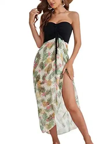 Strandkleid Sebowel Damen Sommer Bikini Cover Up Strandponcho