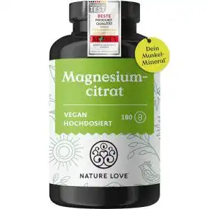 Magnesiumcitrat Nature Love 2.320 mg für Fitness und Wohlbefinden