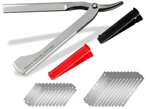 Rasiermesser Set aus Solingen mit Wechselklingen für Herren
