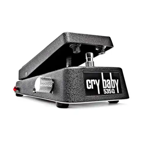 Wah-Wah-Pedal Jim Dunlop in Schwarz mit Booster und Q-Control