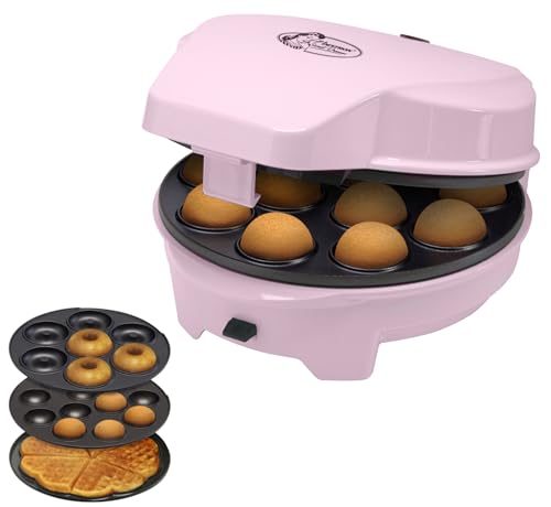 Bestron 3-in-1 Cakemaker im Retro Design mit 3 Backplatten