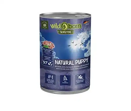 Wildborn Natural Puppy Nassfutter für Welpen 400g – 6 Dosen