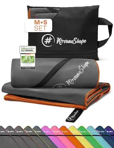 Sporthandtuch NirvanaShape Mikrofaser 2er Set mit Tasche