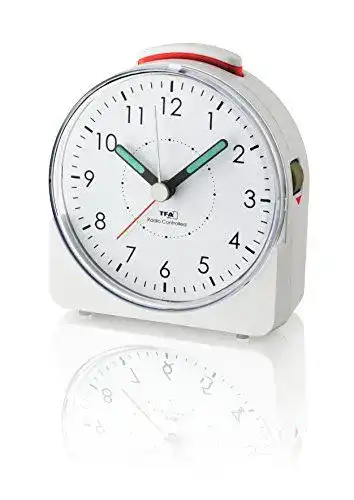 Funkwecker TFA Dostmann mit analoger Anzeige und Snooze-Funktion