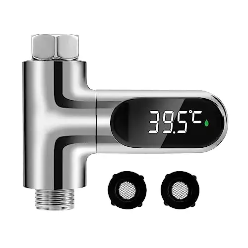 Duschthermometer Gokelomg für Babys und Kinder mit LED-Anzeige