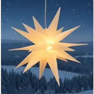 Adventsstern Guru Shop 3D Außenstern Kaspar mit 18 Spitzen und LED