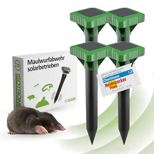 Solar-Wühlmausvertreiber Isotronic Maulwurfvertreiber 4er Set