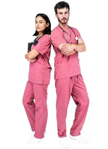 Kasack Mazalat Work Wear Unisex medizinische Berufsbekleidung Set – Größe S