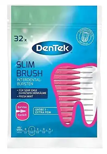 Interdentalbürsten DenTek Slim Brush Größe 1 extra fein im Vergleich