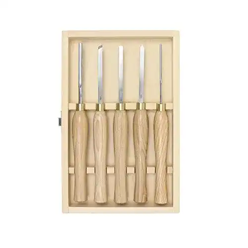 Drechseleisen Hattori HSS Mini-Satz, 5-teilig für präzise Holzarbeiten