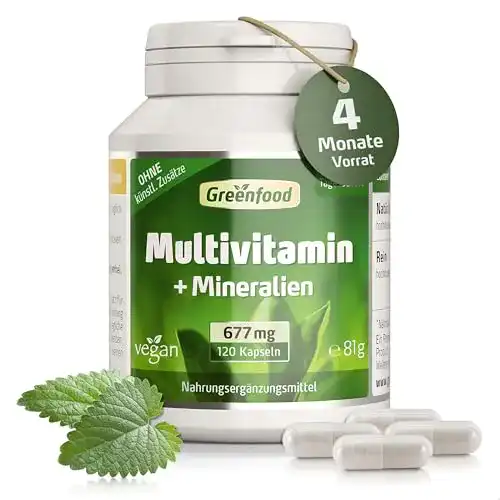 Multivitamin-Tabletten von Greenfood mit Mineralien und Spurenelementen
