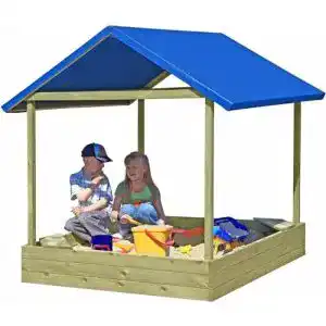 Sandkasten mit Dach Gartenpirat Sophie 153×153 cm kesseldruckimprägniert