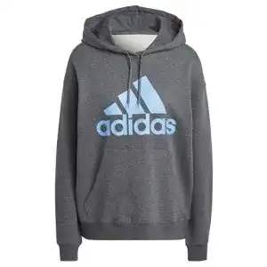 Adidas Damen Essentials Big Logo Pullover in Dunkelgrau und Blau