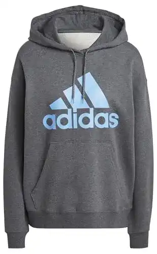 Adidas Damen Essentials Big Logo Pullover in Dunkelgrau und Blau