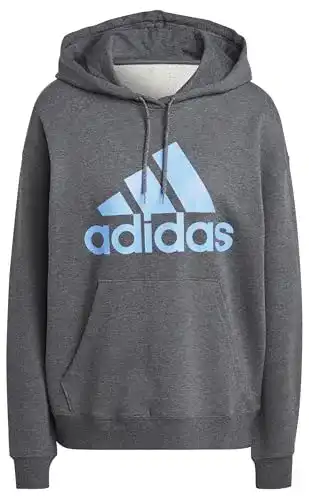 Adidas Damen Essentials Big Logo Pullover in Dunkelgrau und Blau