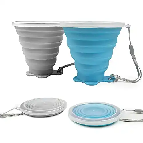 Faltbare Kaffeebecher aus Silikon im Set, BPA-frei