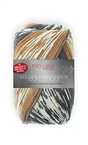 Sockenwolle Pro Lana Fjord Socks 4-fädig Color 187 braun grau