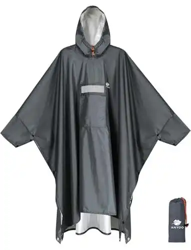 Regenjacke Unisex Anyoo Wasserdichter Regenponcho für Outdoor-Aktivitäten