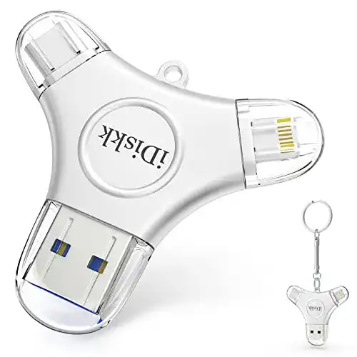 iDiskk 256 GB 3-in-1 Lightning-USB-Stick für iPhone und Android