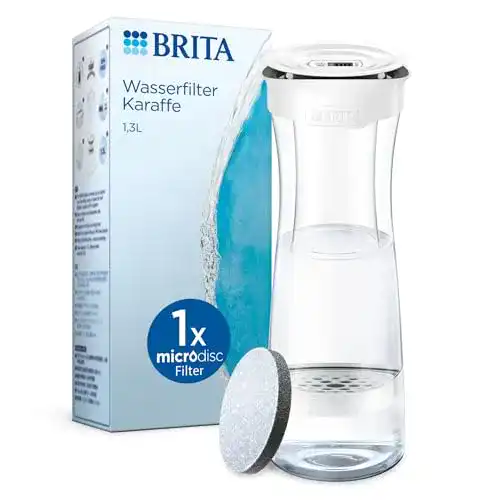Wasserfilter Karaffe von Brita in Weiß-Grau mit MicroDisc