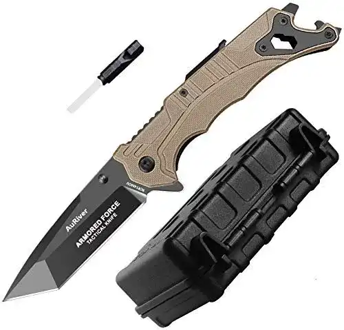 Outdoormesser AuRiver Klappmesser aus 9Cr14MoV Edelstahl