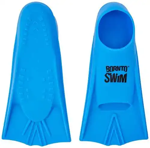 Kinderschwimmflossen BornToSwim kurze Trainingsflossen aus Silikon